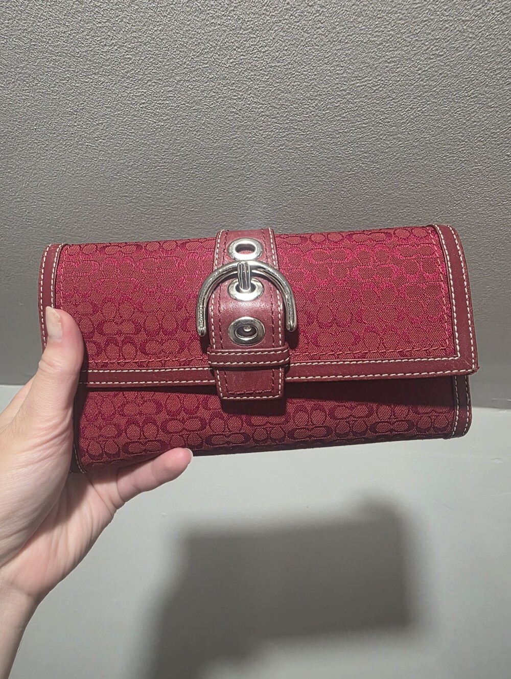 Red COACH Soho + Matching Wallet - Picture 9 of 12